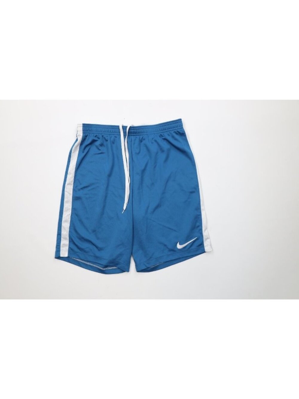 Vintage Y2K Nike Mens Medium Color Block Running Jogging Soccer Shorts Blue